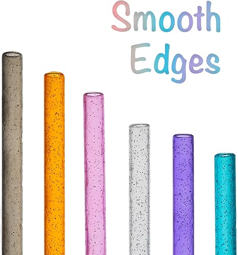 Miniatura 3 de Mt.Jun Paquete de 6 popotes reutilizables con purpurina, 12 pulgadas de largo, se adapta a vasos Stanley de 3040 onzas, material PCTG de alta