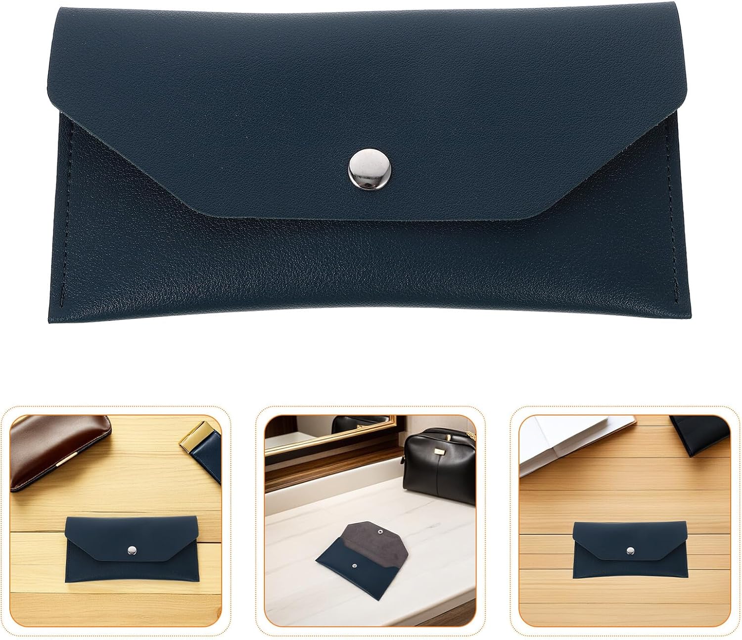 Cabilock Cash Organizer Wallet Set 2pcs Leather Budget Wallet with Money Envelopes and Card Holder for Travel and Finance Management