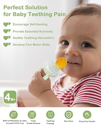 Miniatura 25 de Bandeja para congelador de alimentos para bebés con tapa, paquete de 2 unidades, bandeja de silicona para congelador, bandeja para alimentador