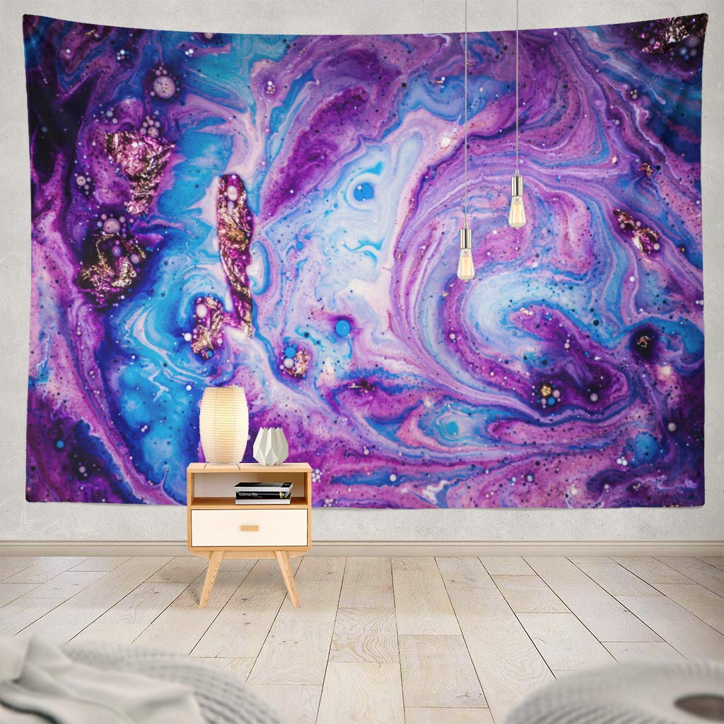 ONELZ Fantasy Tapestry, Tapestry Wall Hanging Marble Color Gold Abstract Acrylic Africa Art Asia Beautiful Black Canvas Collection Bedroom Living Room 60 L X 80 W Polyester