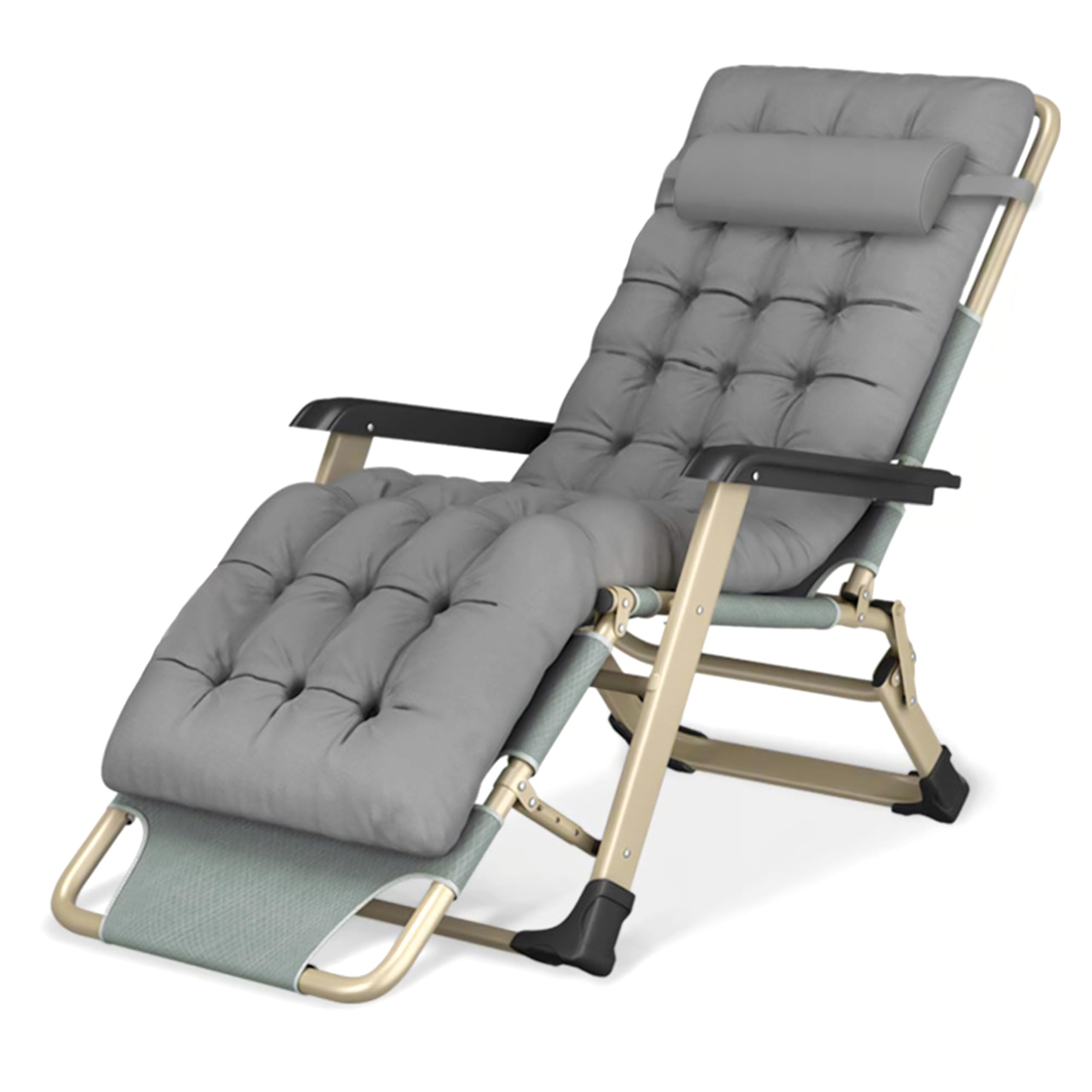 Livzing Grey Alloy Steel Recliner Chair, Modern Zero Gravity Space Saving Easy Chair - Foldable Arm Rest, Relaxation & Outdoor Use-picture-14