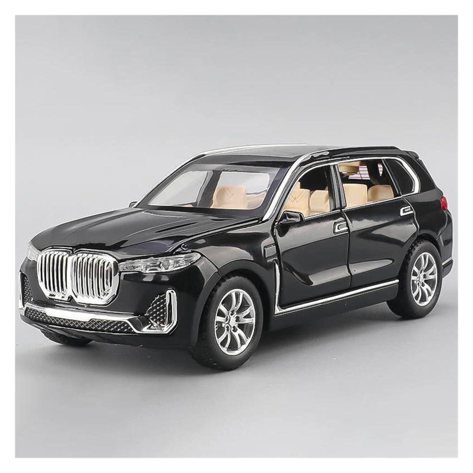Btwodian Scale Model Car 1:32 For BMW X7 SUV Off Road Alloy Diecast Car Model Vehicles Pull Back Desk Decoration(Black)