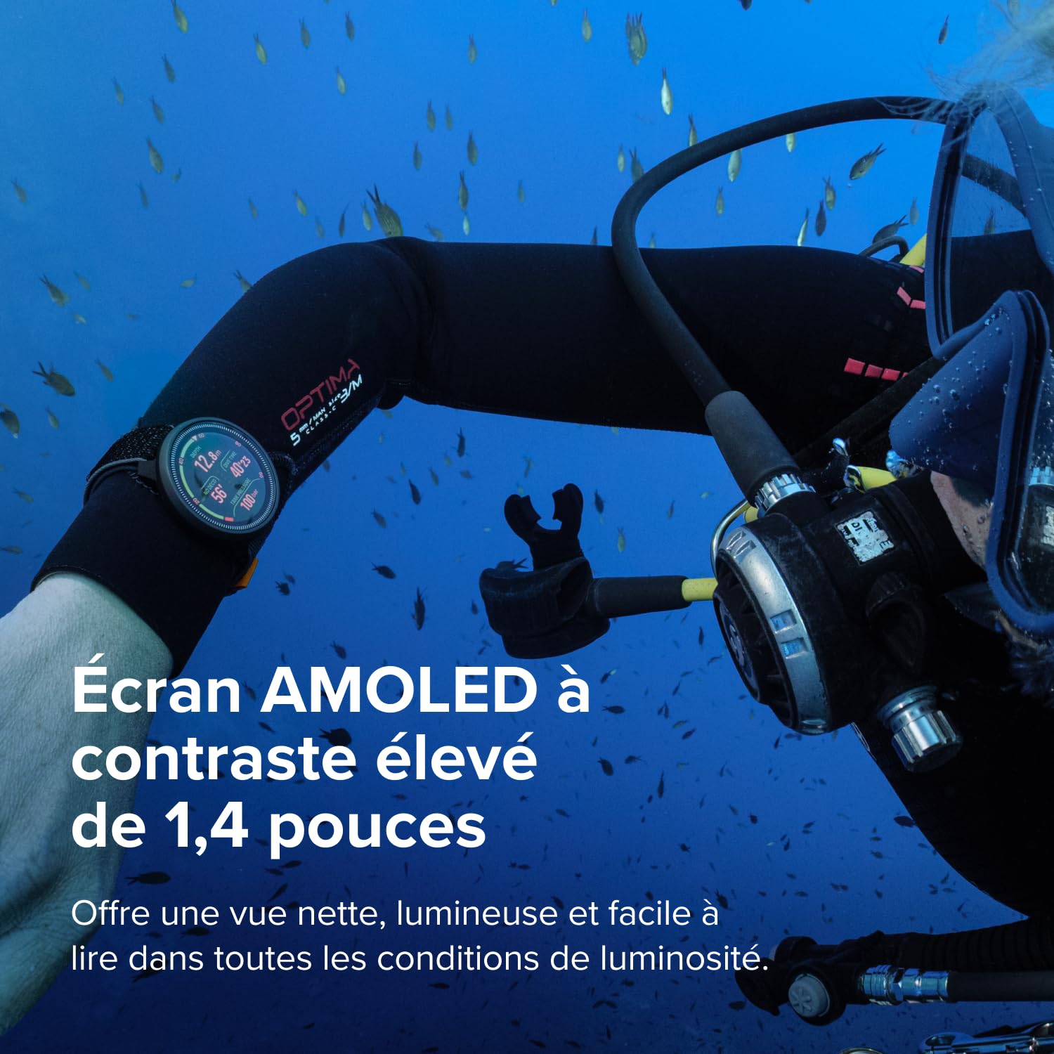 SUUNTO Nautic S Ordinateur de Plongée Montre GPS Écran AMOLED Analyse Gaz Sans Fil Autonomie 60h Plongée Étanche 80m Cartes Hors Ligne