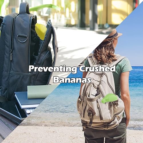 Miniatura 5 de DIBALIYI Paquete de 3 fundas de plátano, Banana Saver sin BFA, contenedor de plátano para viajes al aire libre, caja protectora de plátano de