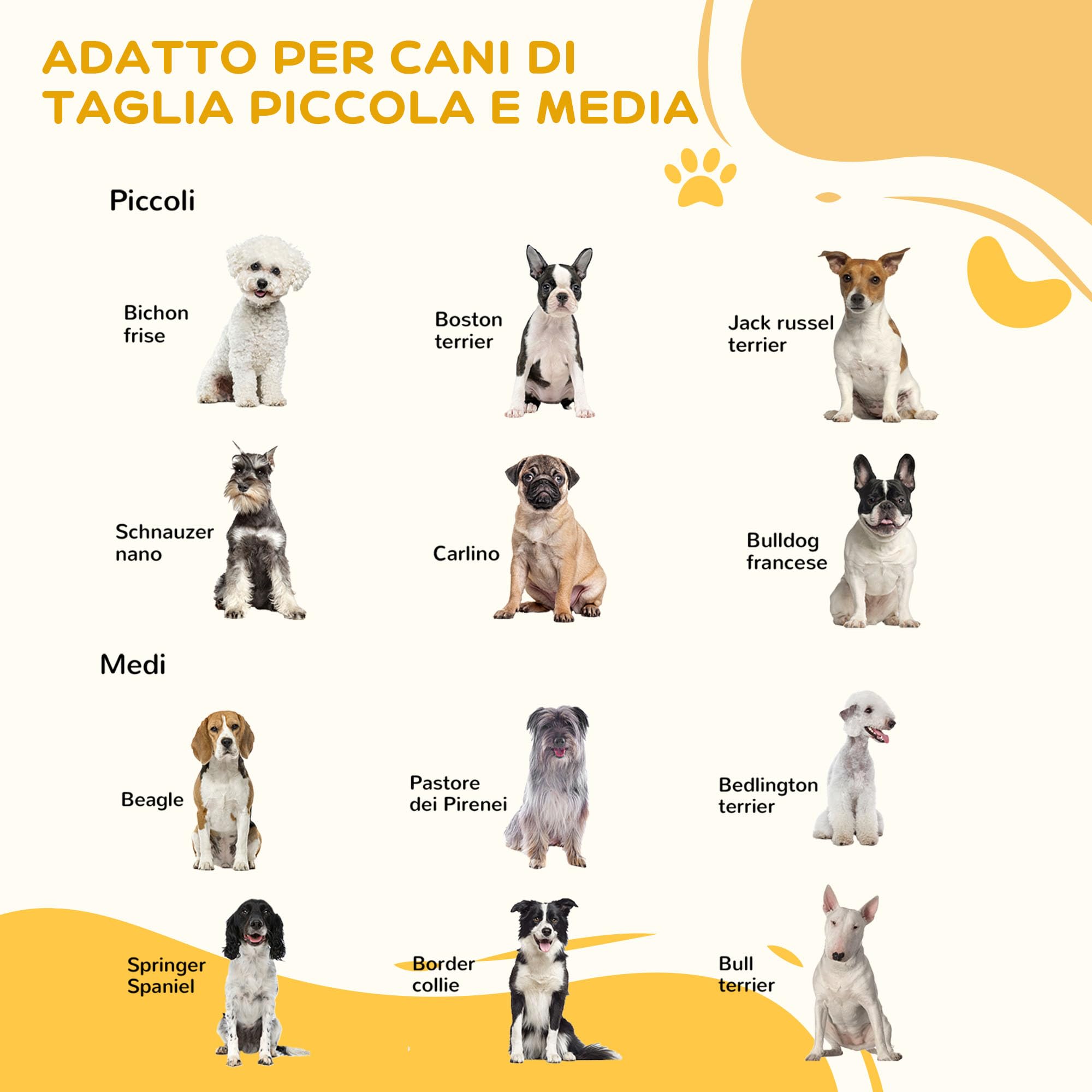 PawHut Cancelletto Pieghevole Regolabile per Cani e Cuccioli 185x36x71cm