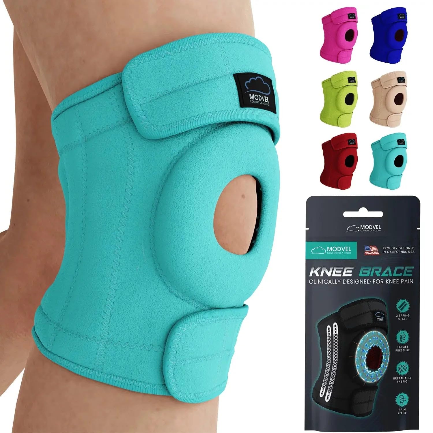 Modvel ELITE Knee Brace for Men &amp; Women – Patella Gel Pads &amp; Side Stabilizers for ACL, Meniscus Tear, Arthritis &amp; Injury Recovery – Maximum Support for Running, Sports &amp; Joint Pain Relief
