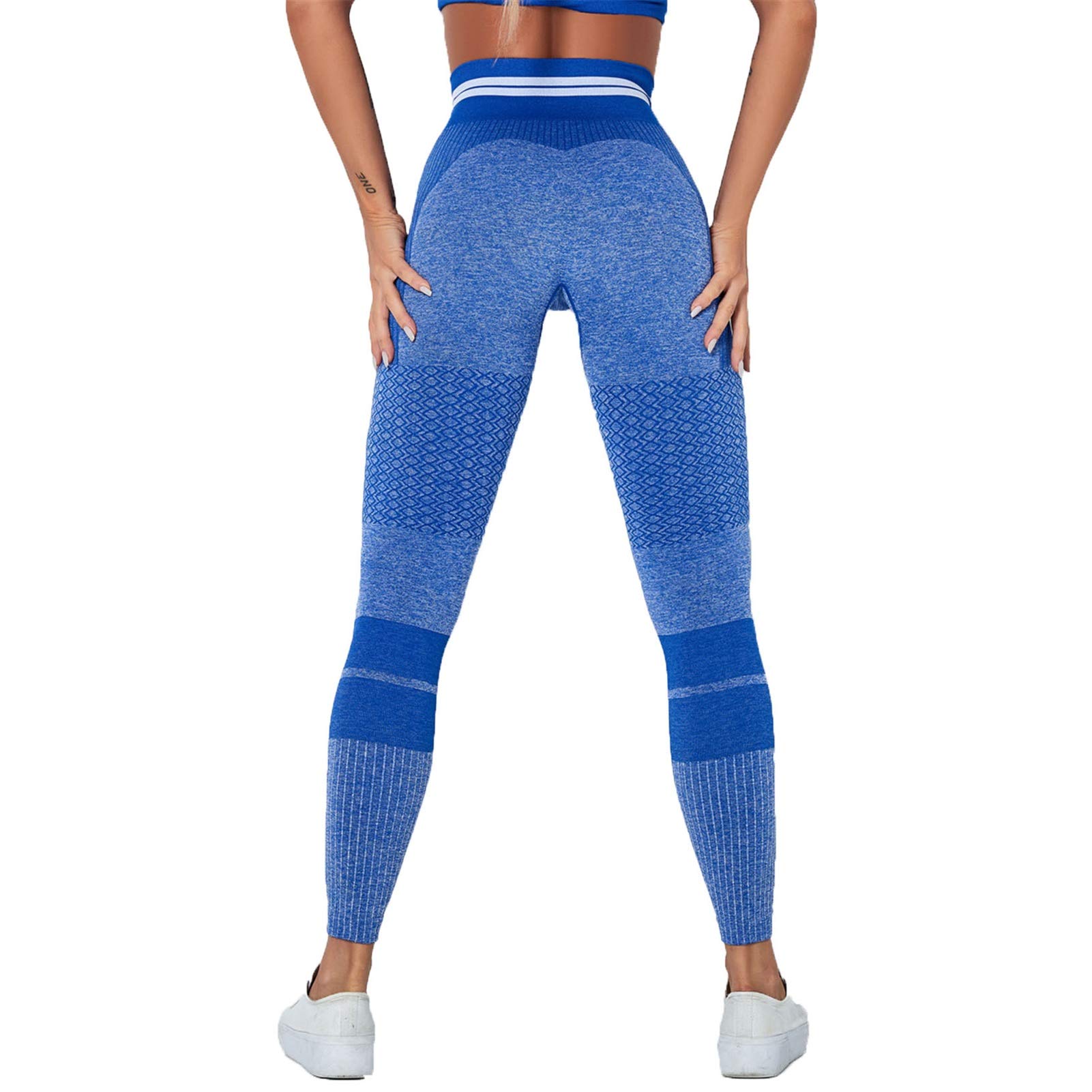 Femme Yoga Leggings Pantalons Entraînement, Femmes taille haute transparente Skinny Leggings Gym Tummy contrôle Scrunch Pantalon de yoga Butt Lift entraînement Power Flex Fitness Collants Sexy Fitness
