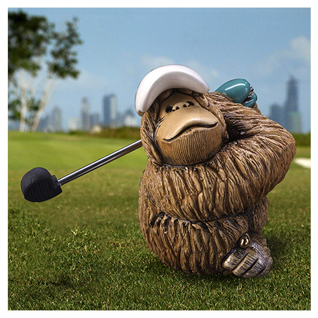 Orangs-outans professionnels en céramique figurine de golf sculptée à la main