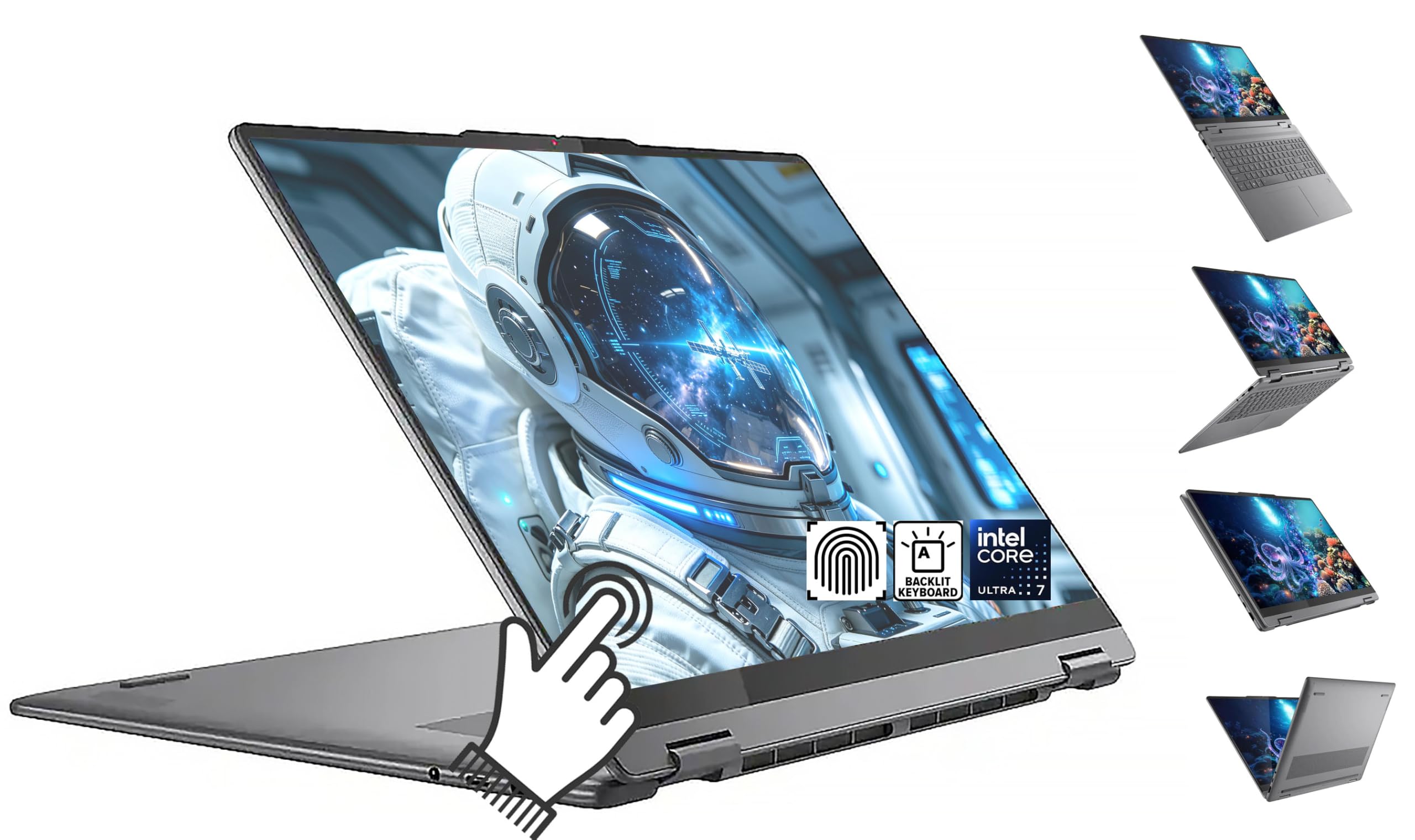 Yoga 7i 2-in-1 16” Touchscreen Laptop Intel Core Ultra 7 256V, 16 Inch WUXGA IPS Touch Sc…