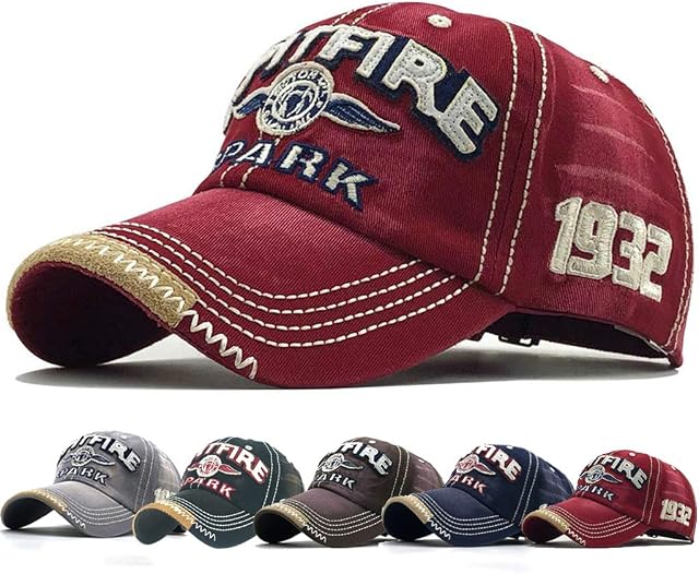 CheChury Distressed Baseball Cap for Mens Vintage Trucker Hat Men Cotton Embroidered Snapback Casual Baseball Cap Unisex