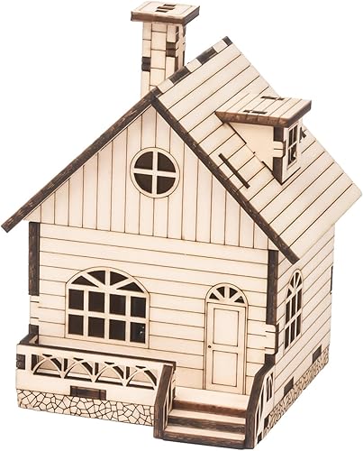 YII WMOC Caja de música de rompecabezas de madera 3D caja de música de cabina de manivela teaser ciencia y educación kits de bricolaje rompecabezas