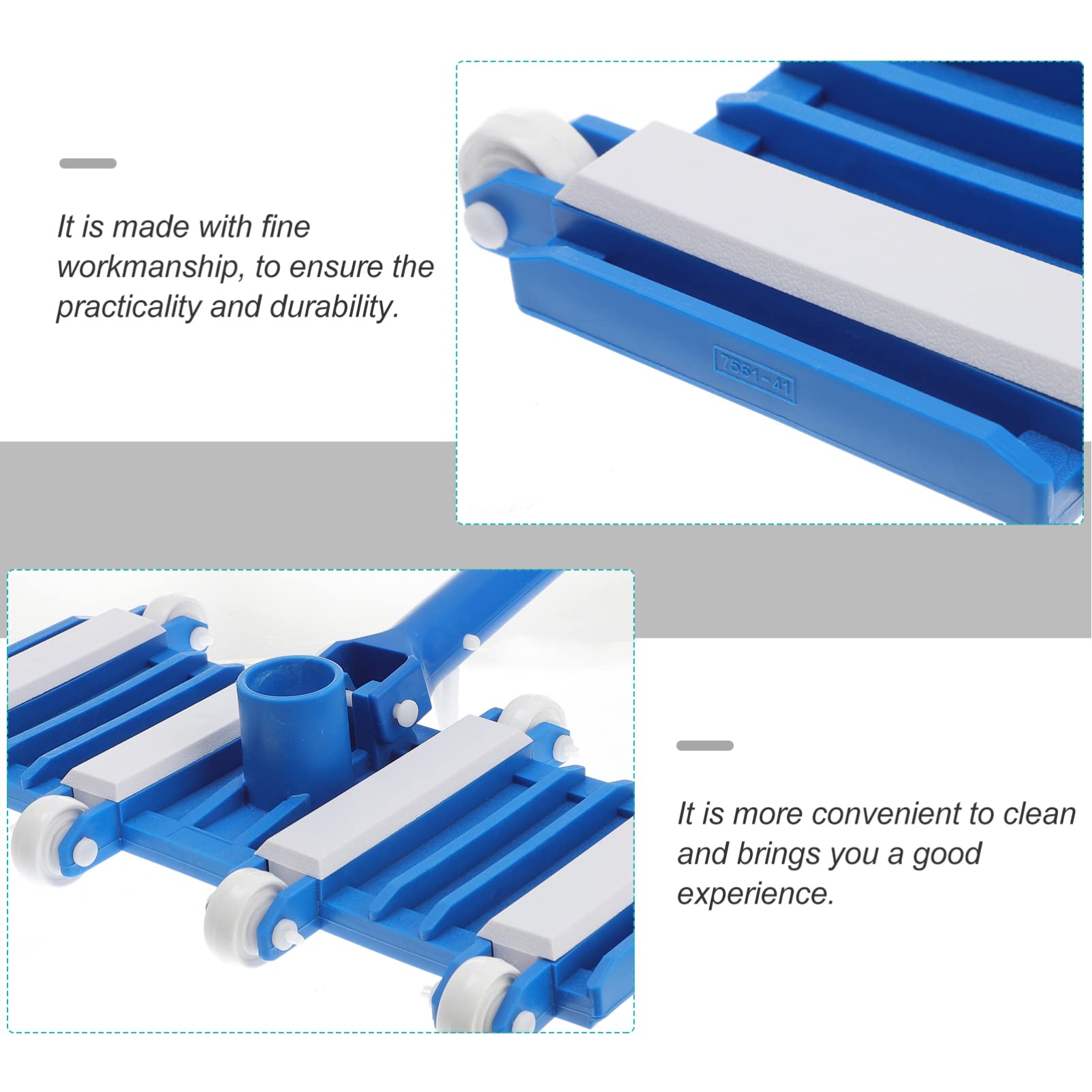 Garneck Cabezal de Piscina para Aspiradora Cuerpo Flexible de Abs, Fácil de Instalar, Adecuado para Limpieza Interior y Exterior de Piscinas