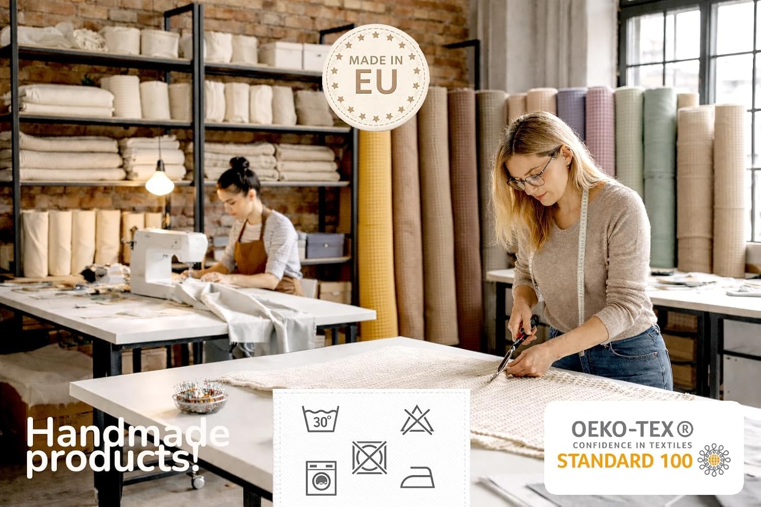 Babynestchen Neugeborene mit Rüschen – Babynest aus Waffelpique Baumwolle – Nestchen Baby für Babybett & Kinderbett – Babykokon Tragbar – OEKO-TEX zertifiziert - Sand