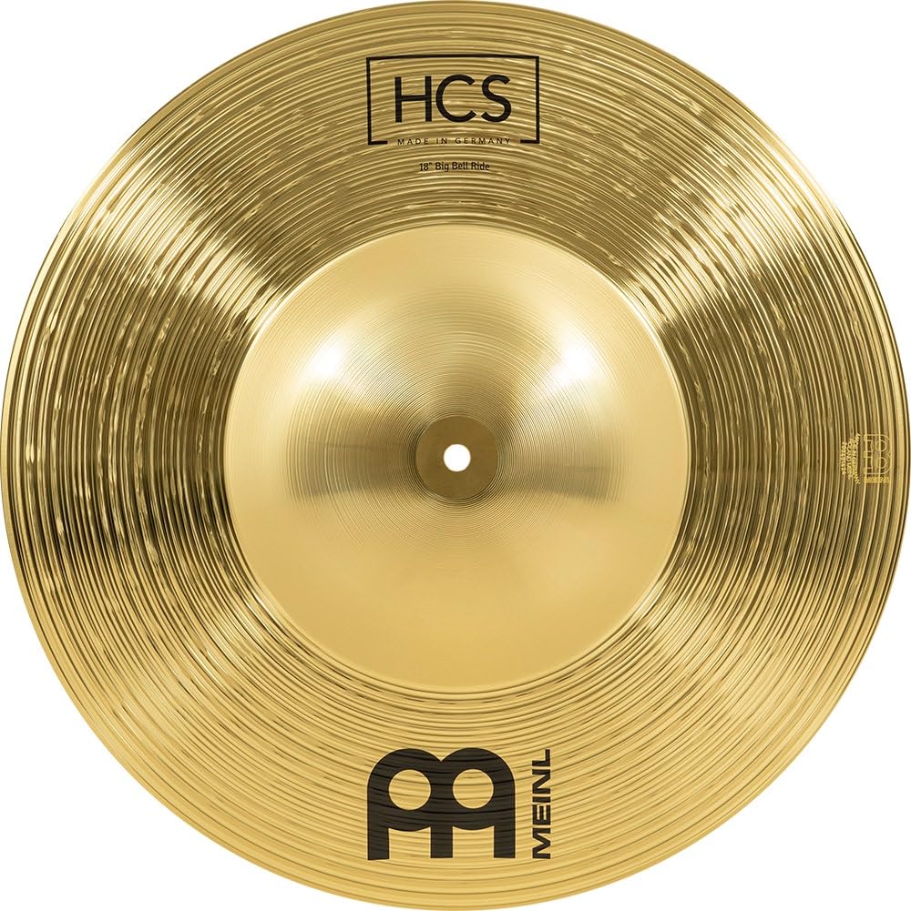 Meinl Cymbals HCS 18" Big Bell Ride Cymbal for Drum Set -- Made in Germany -- Traditional Finish Brass, 2-Year Warranty (HCS18BBR)
