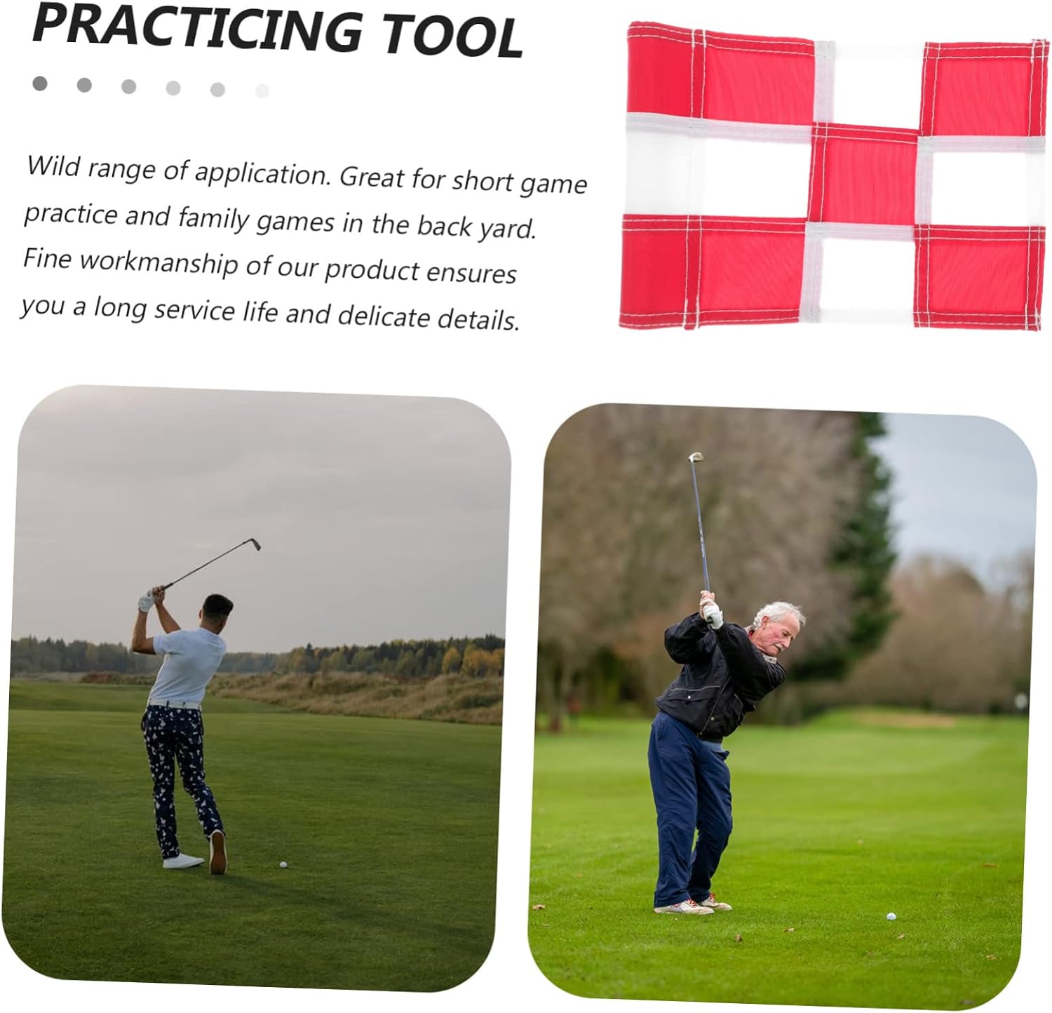 for Training and Practice Lightweight Reusable Golfing Flag with Printed Pattern Durable and Portable Golf Pin for Putting and Green Use