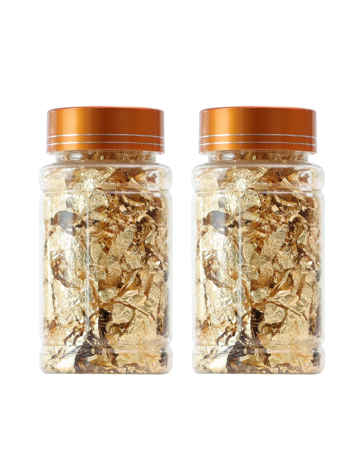 YOUTOOK Edible Gold Foil Flakes & Sheets - 2g (2 Pack) for Cake Decorating, Baking, Chocolate, Crafts, Makeup, and More - Food Grade Foil for Desserts, Drinks, DIY