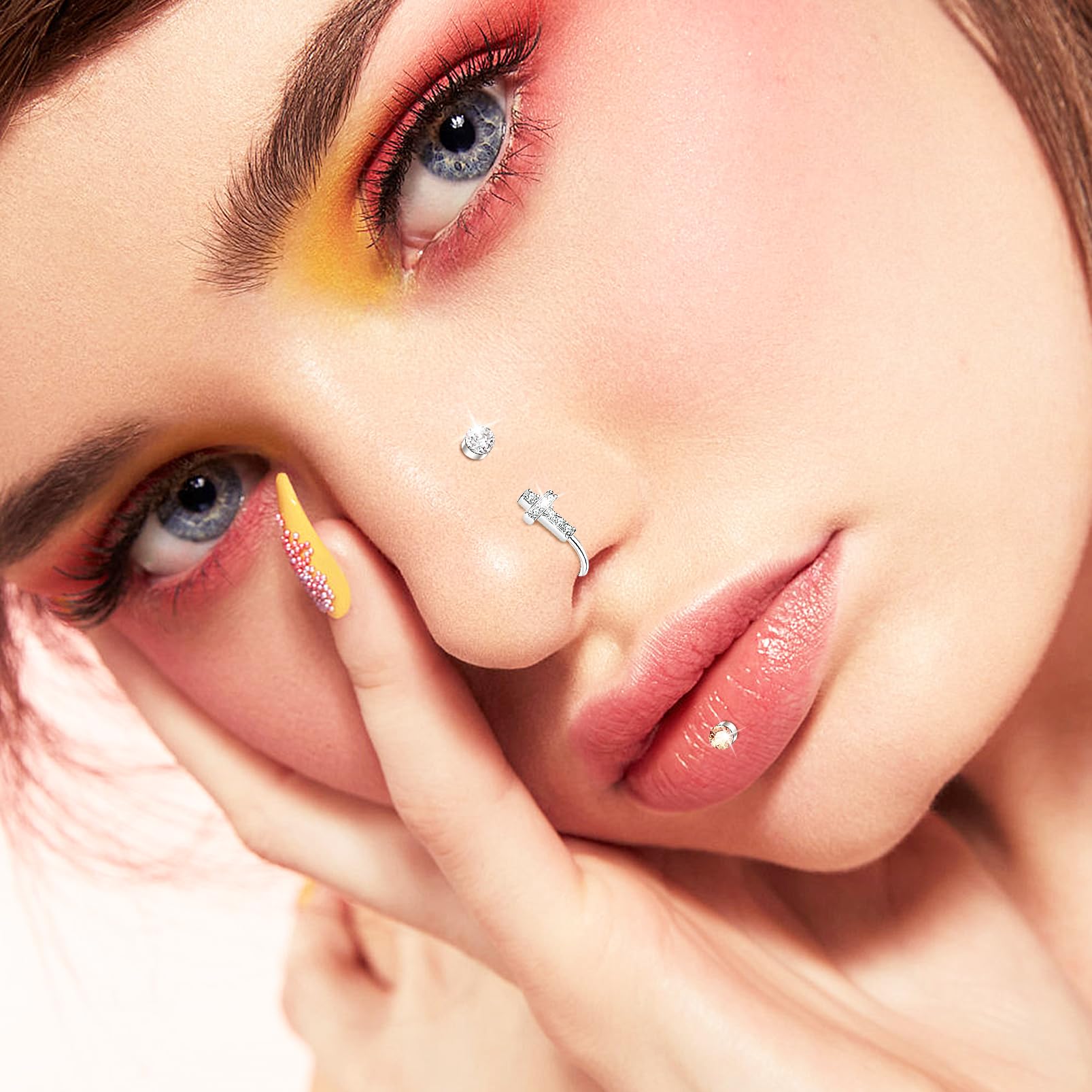 Anneau Nez Faux Piercing Septum Acier Inoxydable PULABO - Style Punk D-Forme
