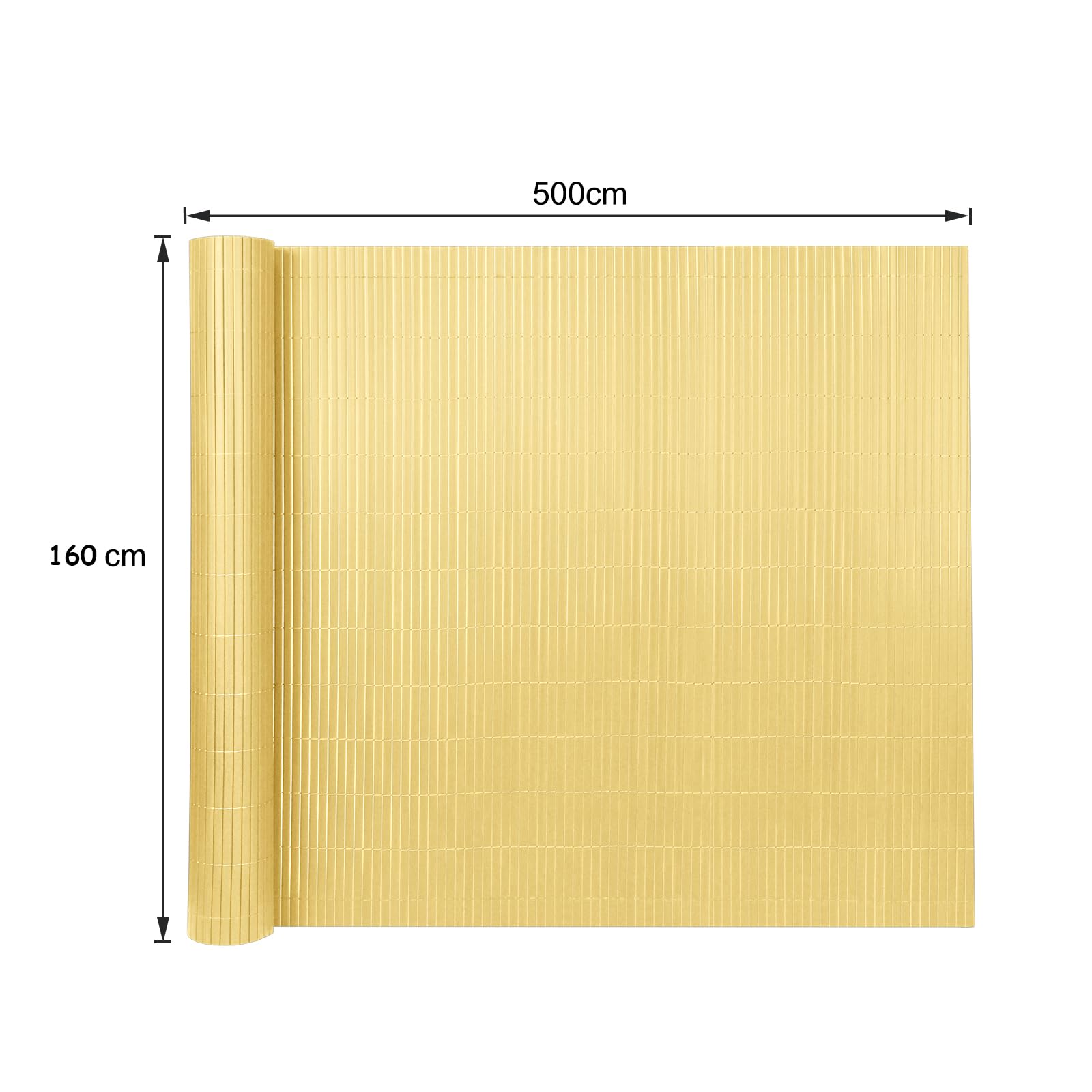 Wiatrówka balkonowa z PCW, 160 x 400 cm, podwójnie wzmocniona osłona tarasowa, zielona, dla zwiększonej prywatności i ochrony przed warunkami atmosferycznymi, idealna na patio i do ogrodu