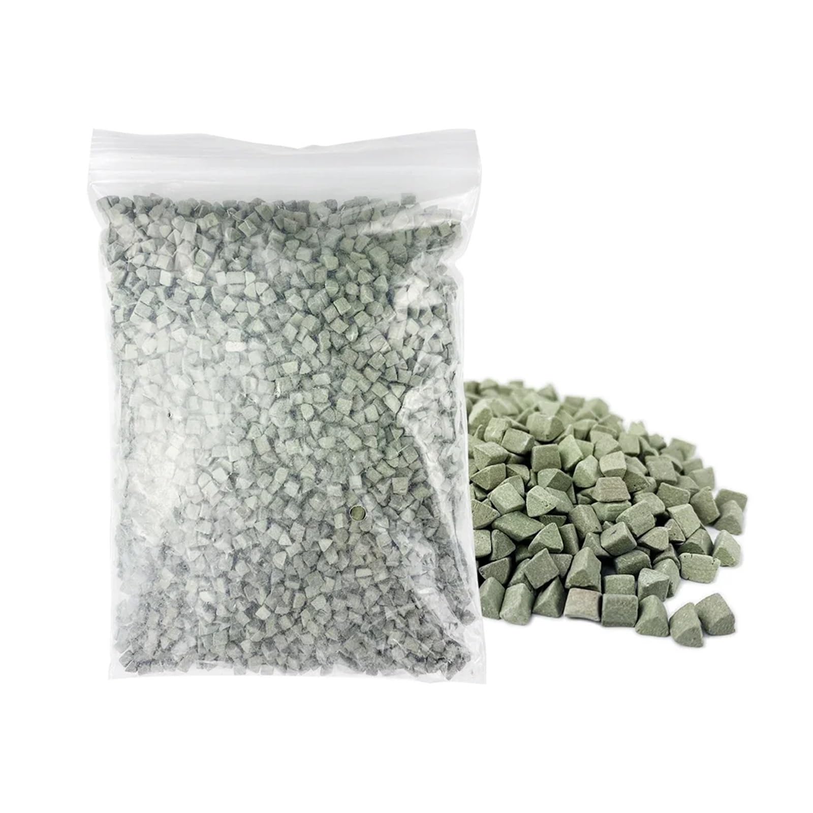 Ewsdsfs 450G 4X4 Abrasive Jewelry Polishing Material Ceramic Stone Tumbling Media Vibration Tumbler Machine Use Corundum Triangle Abrasive(450G 4X4 Abrasive)
