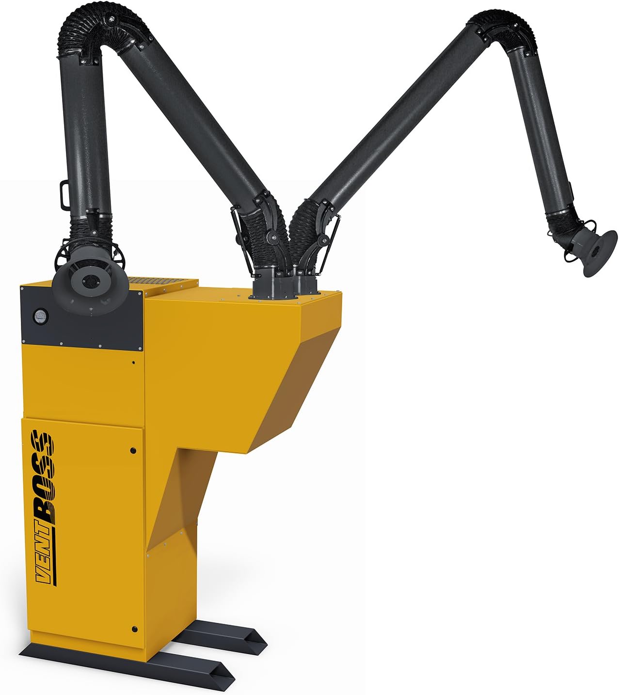 S313 Floor Mount Fume Extractor w/ (2) 6" x 10' Fume Arms, 1500 CFM