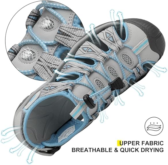 Dannto Women's Sport Hiking Sandals Closed Toe Outdoor Athleti... - 2