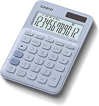 CASIO MW-C20C-LB-N Vibrant Color Calculator, Pale Blue, 12 Digit Screen, Mini Type