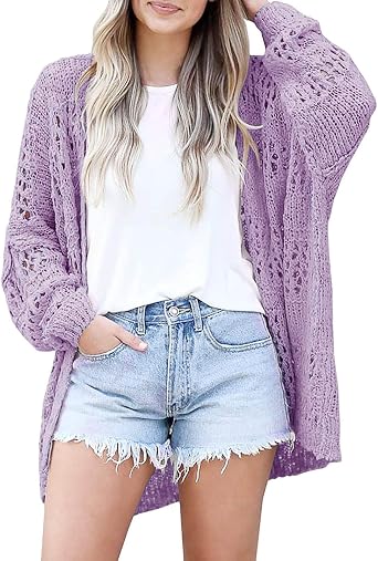 Lolvmvchi Women Casual Long Sleeve Knitted Open Front Fashion Loose Elegant Warm Oversized New Knitted Sweater Fall 2024