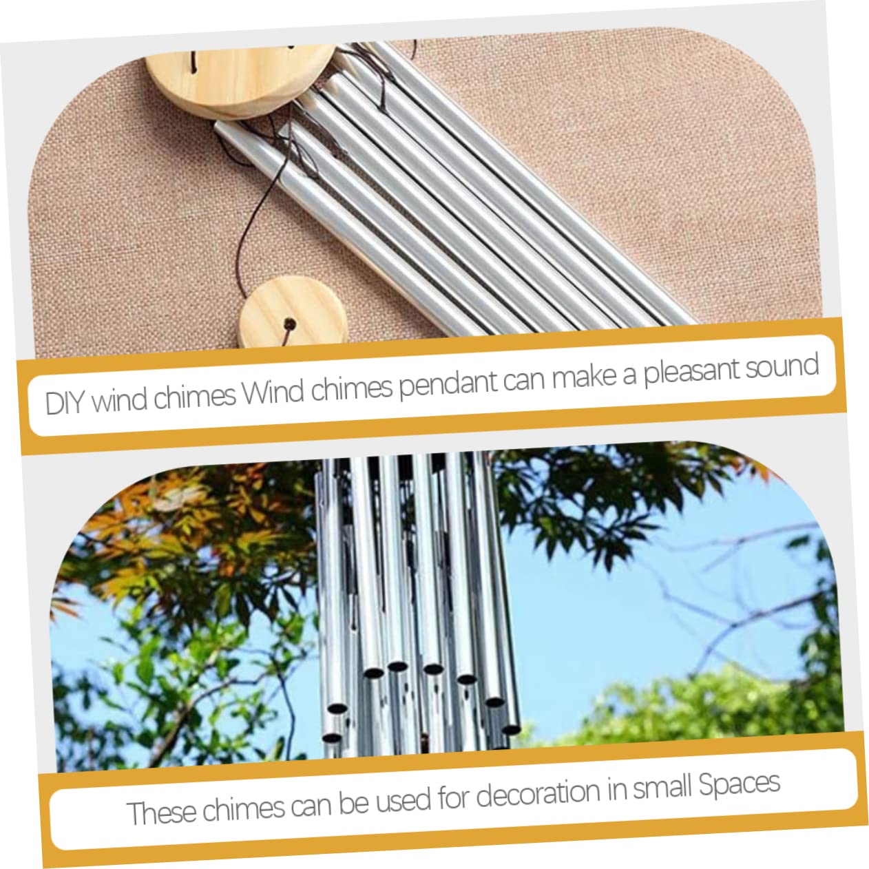 YARNOW 48pièces Tubes pour Bricolage De Carillons à Vent Matériaux pour Décoration Extérieure