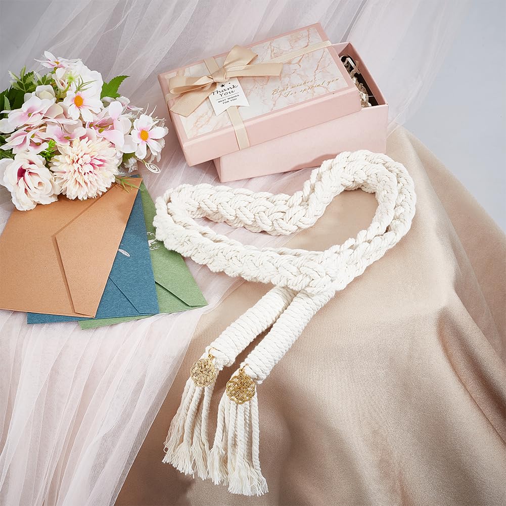 FREEBLOSS Hochzeits-Lasso Seil - Makramee Einheitskordel Mit Geschenkbox Für Handfasting