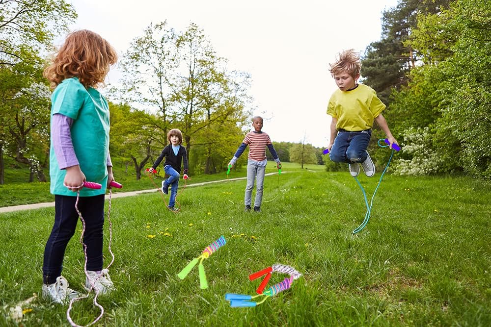 Jump Rope Assortment for Kids, Indoor & Outdoor Skipping Activity, Party Favors, 7 Feet