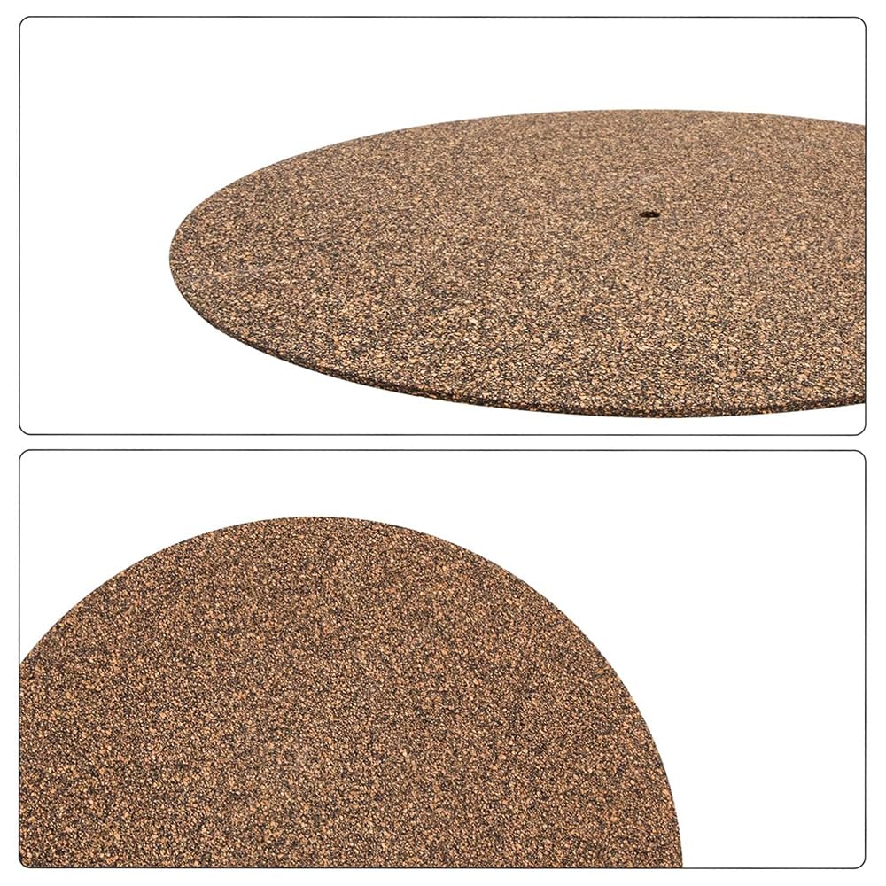 Sarini 12 Inch Turntable Deck Mat, Cork Turntable Anti-Slip Mat Anti-Slip Anti-Static Vinyl Record Player Anti-Slip Mat For LP Records - Image 3