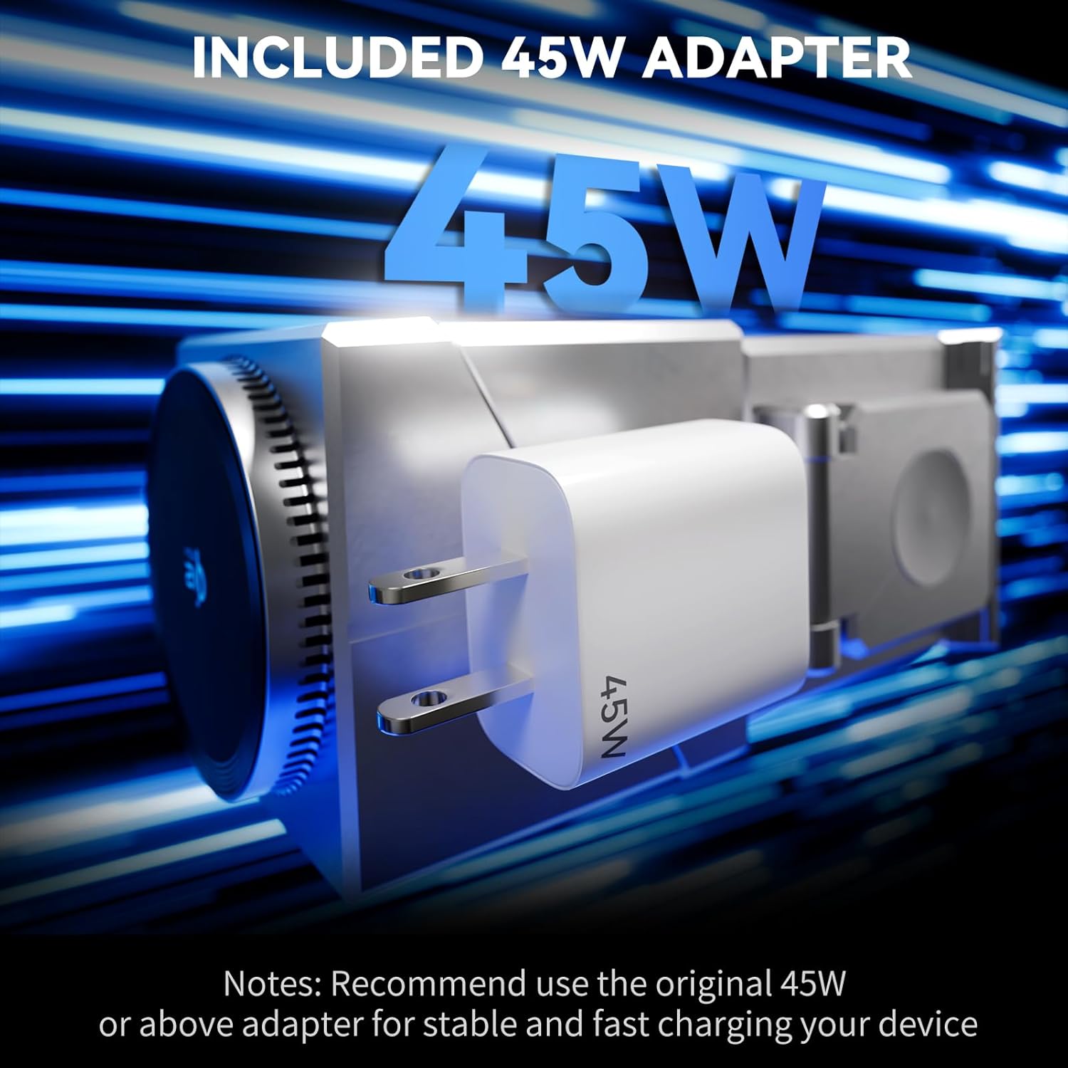 Qi2 Certified 3-in-1 Robotic Rotating Wireless Charging Station, 25W Magnetic Fast Charging Stand with LCD Touch Screen, Bluetooth Speaker, Alarm Clock for iPhone, iWatch, AirPods, 45W Adapter, Silver