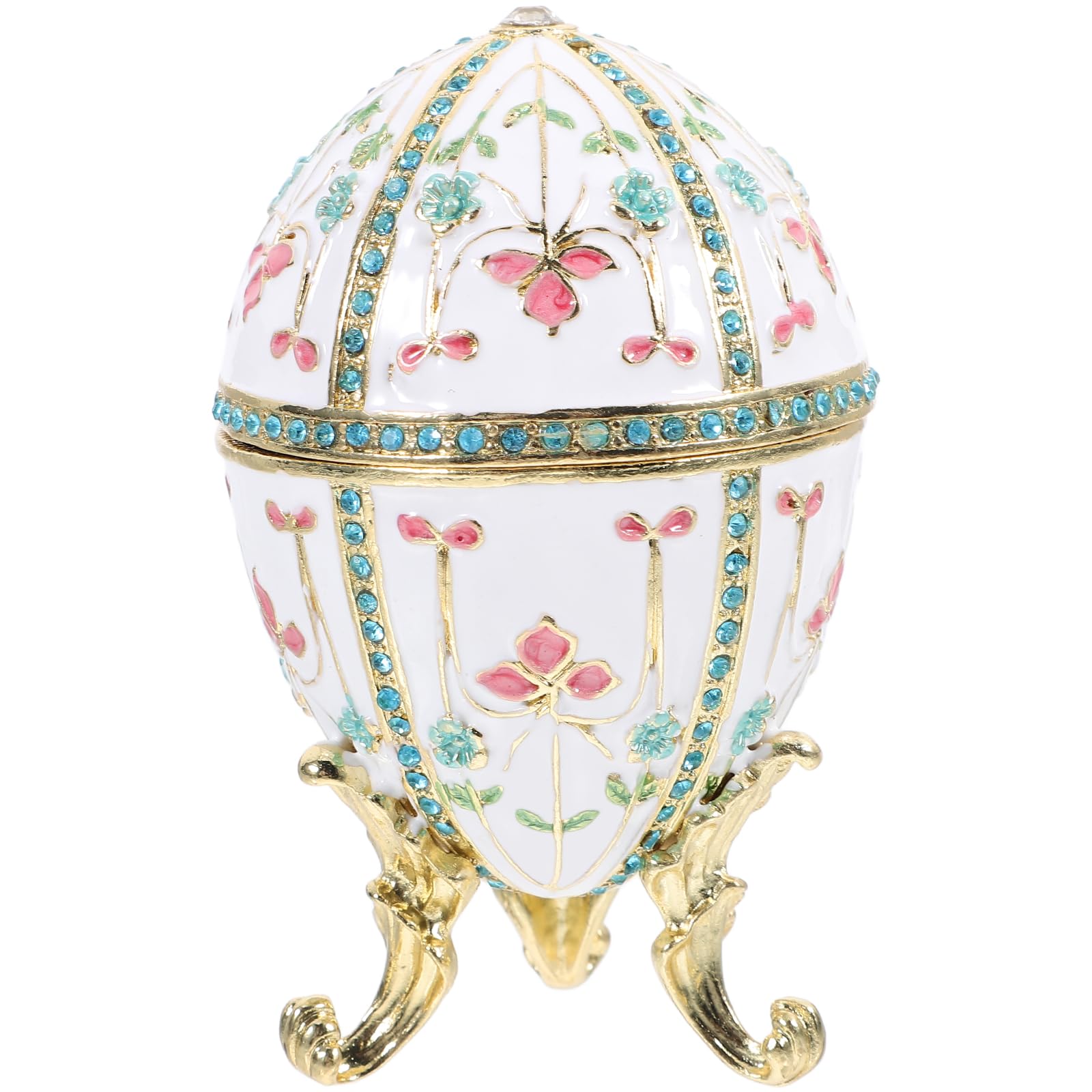 Boîte à bijoux œuf blanc vintage pour sublimer votre coiffeuse de chambre