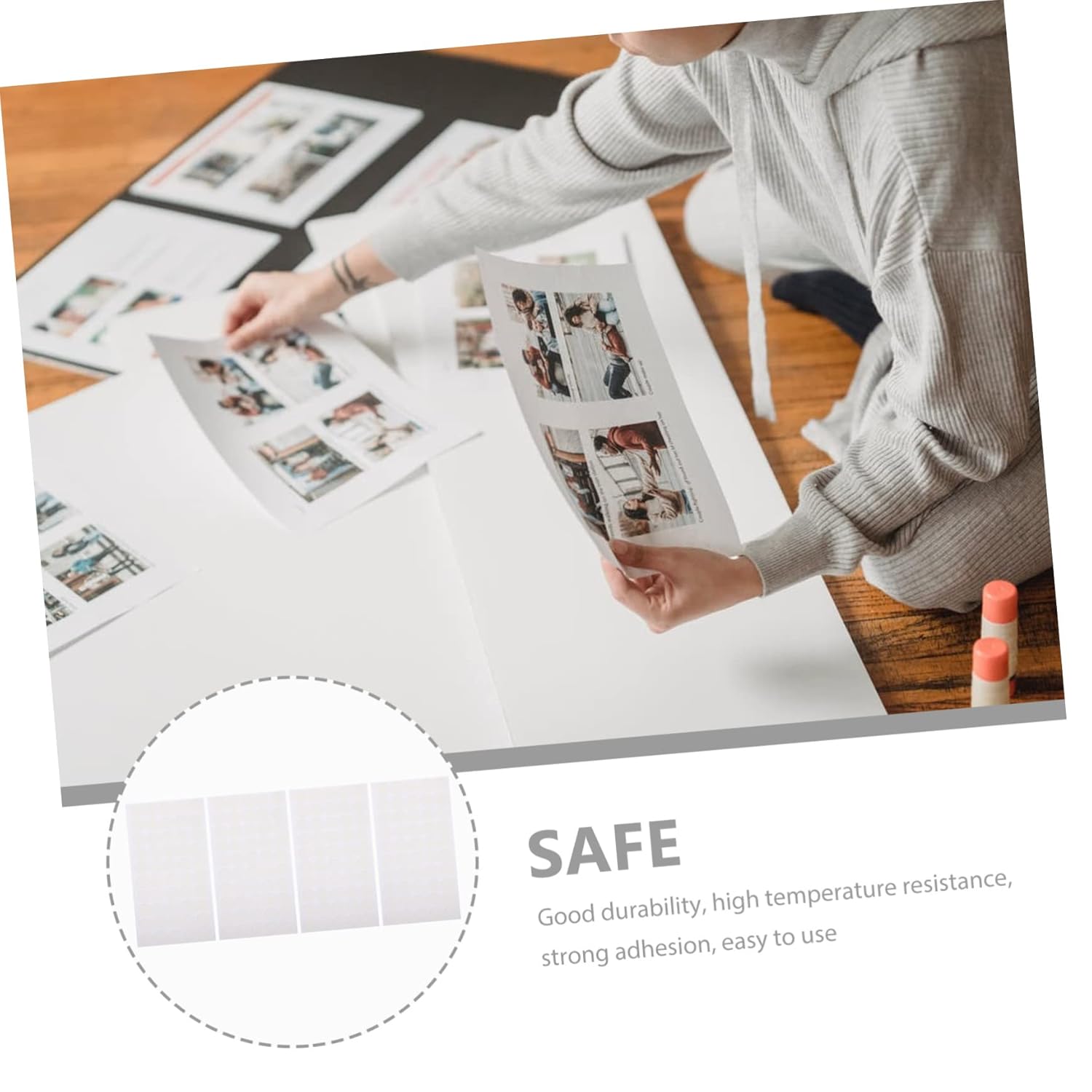 DOITOOL 600pcs Double-Sided Adhesive Dots Acrylic for Crafts Photos Posters and Decorations Convenient and Strong Mounting for