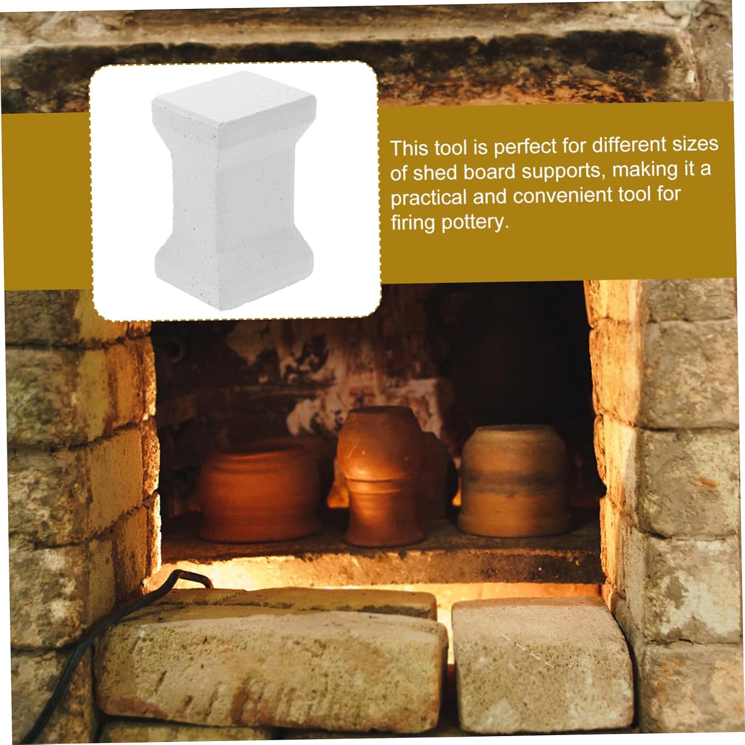 KAILIKETIY 2pcs High-Temperature Resistant Posts for Pottery Firing Carbide Support Pillars for Electric and Gas Kilns Pottery Accessory