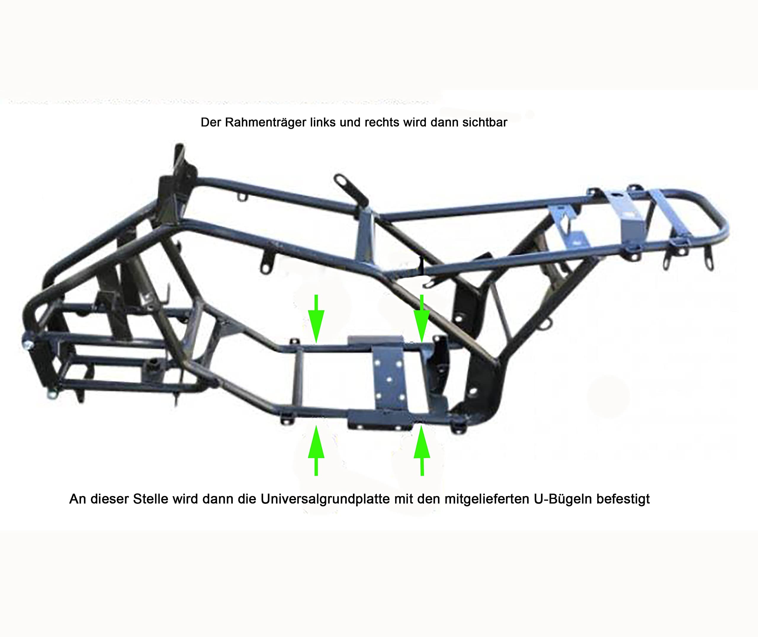 RS Trade ATV Quad 150x40cm Schneeschild Schneepflug Schneeschieber Räumschild Schubrahmen