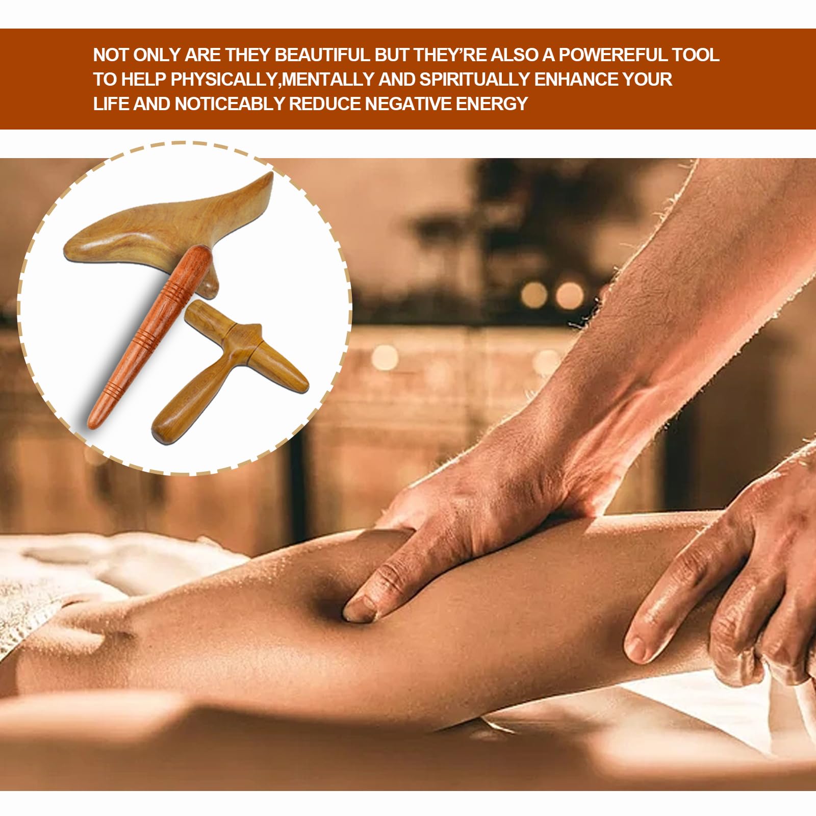 Ensemble de Cannes et Bâtons de Massage en Bois Parfumé - Outils de Réflexologie et d'Acupuncture pour Détendre, Soulager la Douleur et Améliorer la Circulation