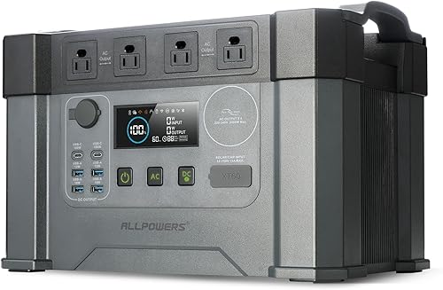 [Versión mejorada] ALLPOWERS S2000 Estación de energía portátil de 2000 W (pico de 4000 W) generador solar MPPT, batería de respaldo de 1500 Wh con