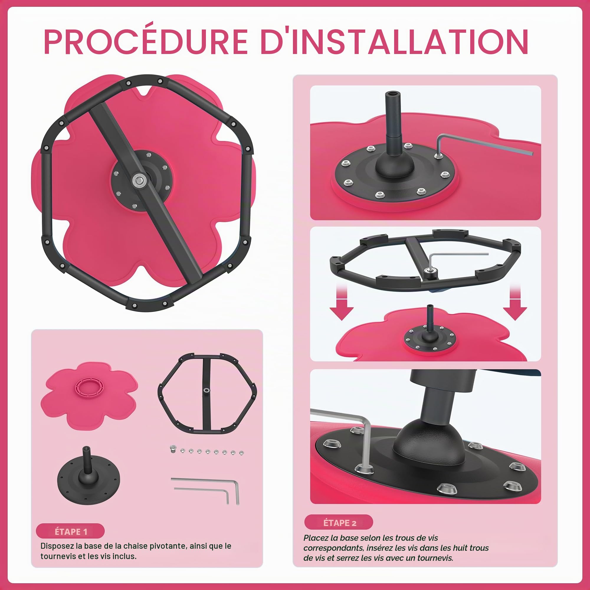NAIZY Carrousel pour enfants - Chaise pivotante pour autisme sensoriel - Entraînement d'équilibre - Jouet sensoriel de coordination et d'équilibre - Pour enfants à partir de 3 à 9 ans