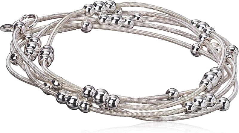 Nine West Women's Multi Row Stretch Bangle Bracelets — Nine West Women's Multi Row Stretch Bangle Bracelets, Layered Fashion Jewelry Accessories for Everyday Wear, Stackable Bangles for Casual, Office, and Evening Styling