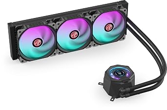 RAIJINTEK Cyclops 360 Black AIO Liquid CPU Cooler, 1.4" LCD Display, High-Performance Liquid Metal Thermal Paste 52W/mK, ARGB, Intel & AMD Compatible 0R10B00228