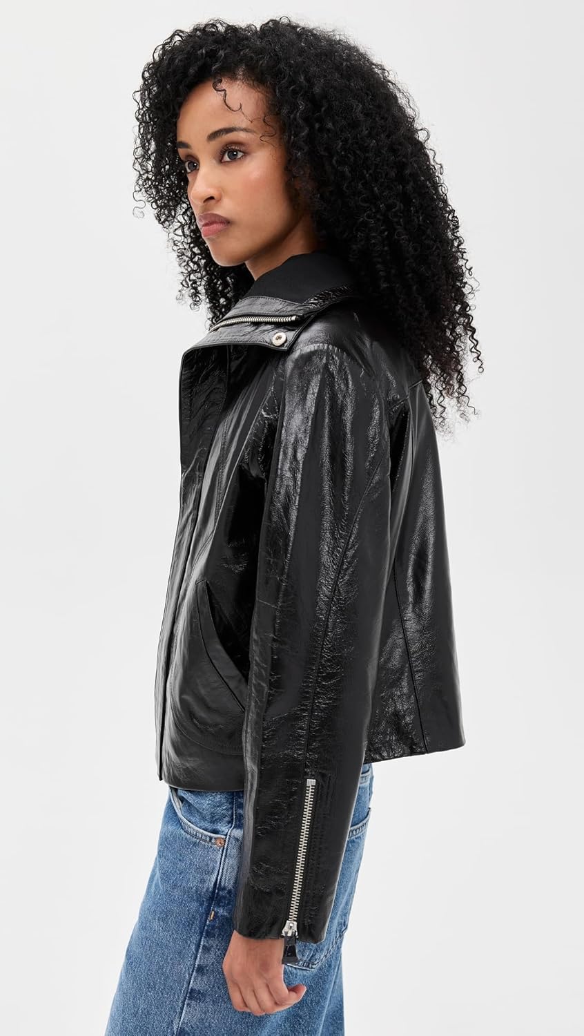 ba&sh Women's Bernie Leather Jacket - Image 4