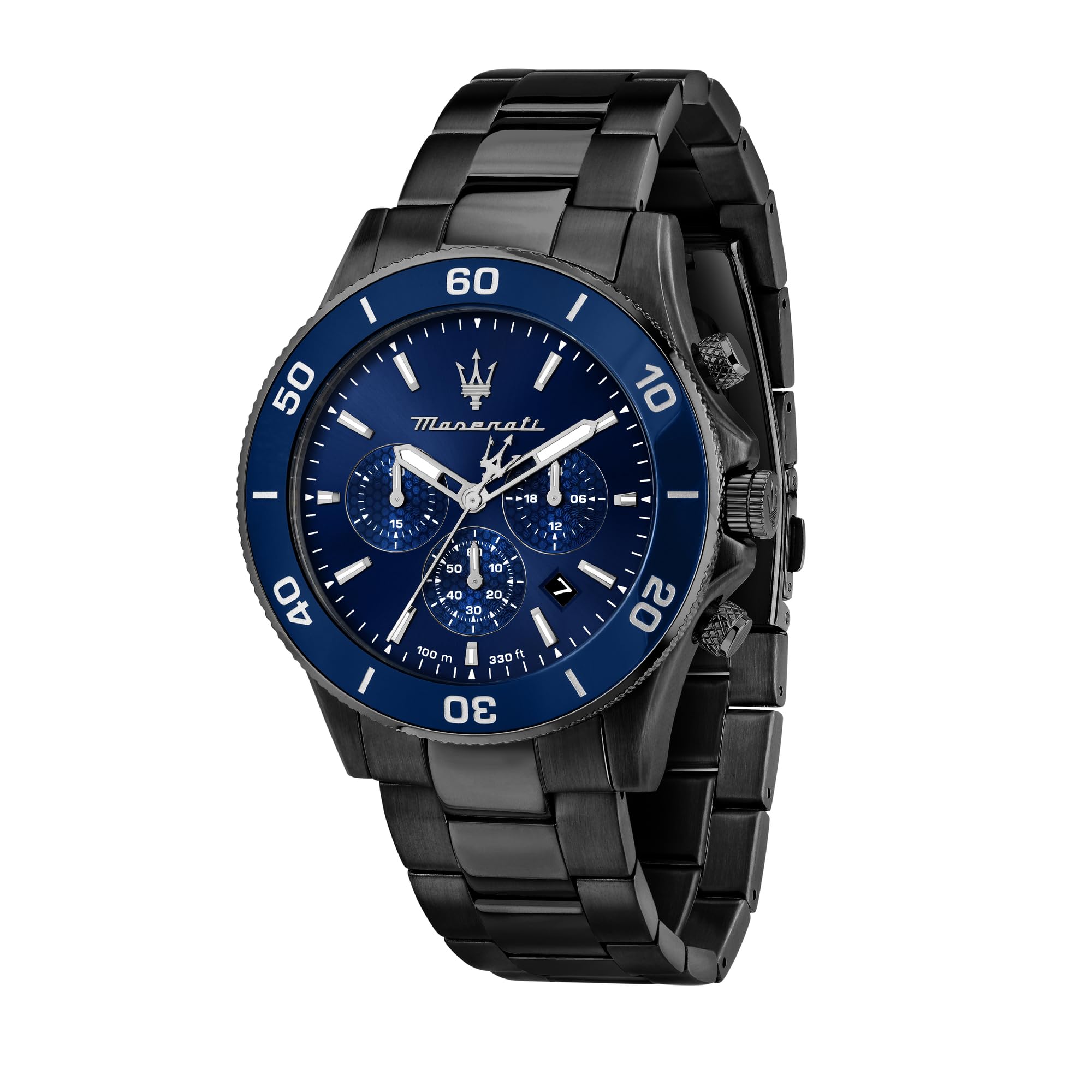 Maserati Stainless Steel Lifestyle Date Chronograph Analog Dial Color Blue Men Watch - R8873600005, Gray Band (B0CC2HFQH6) Amazon Price History, Amazon Price Tracker