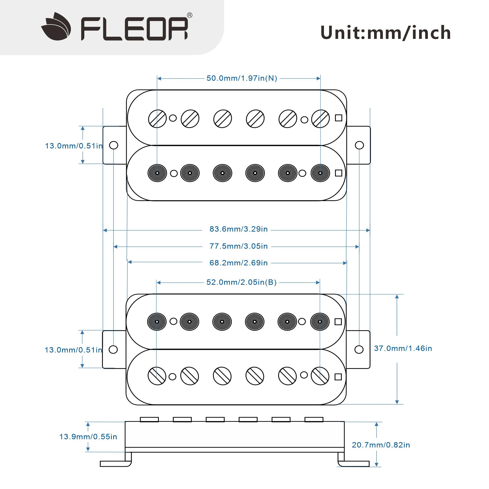 Amazon | FLEOR 高出力アルニコ 5 ギター ピックアップ ダブルコイル