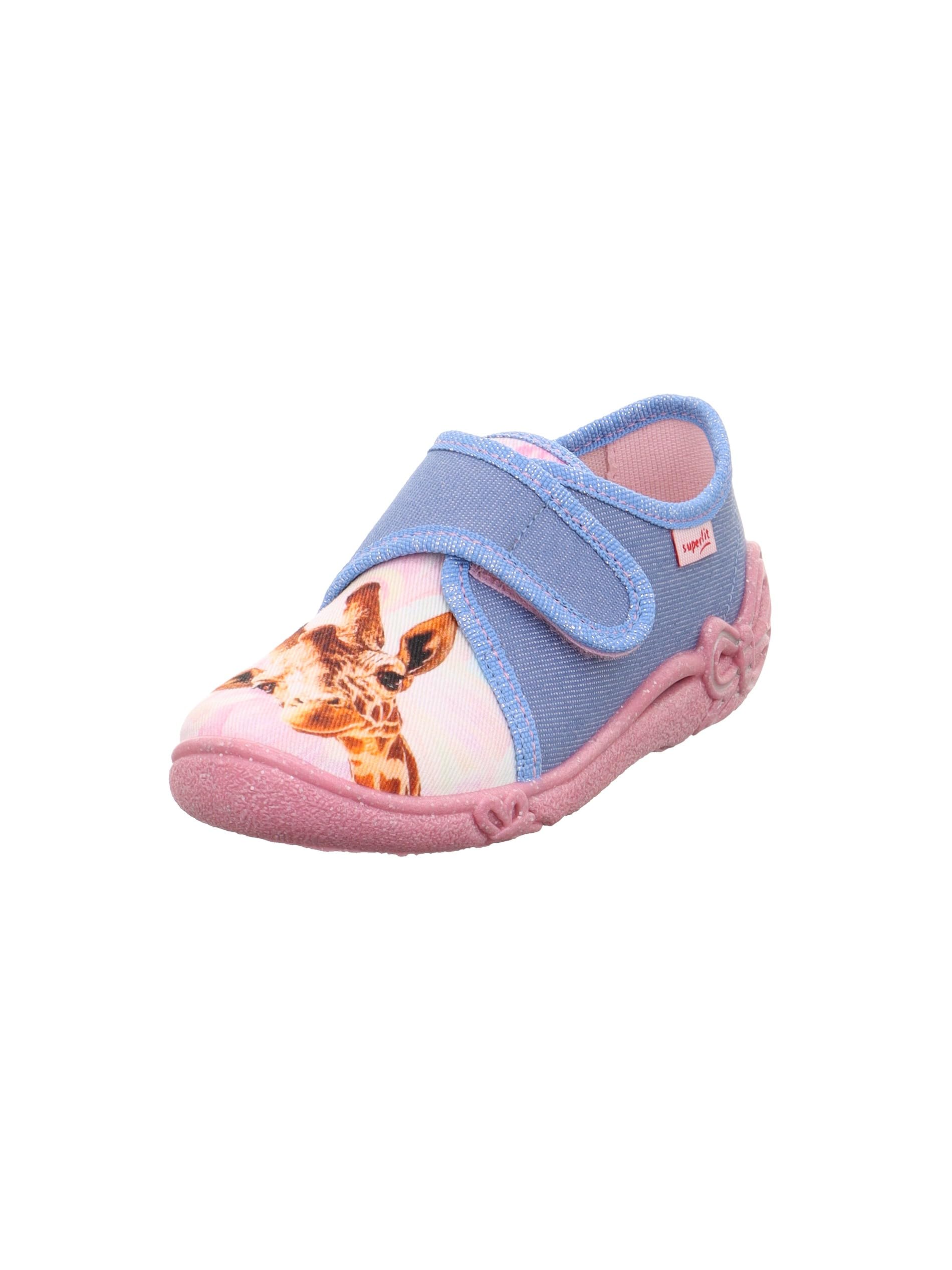 Superfit Girls' Belinda Slippers, Light Blue Pink 8400, 10.5 UK Child