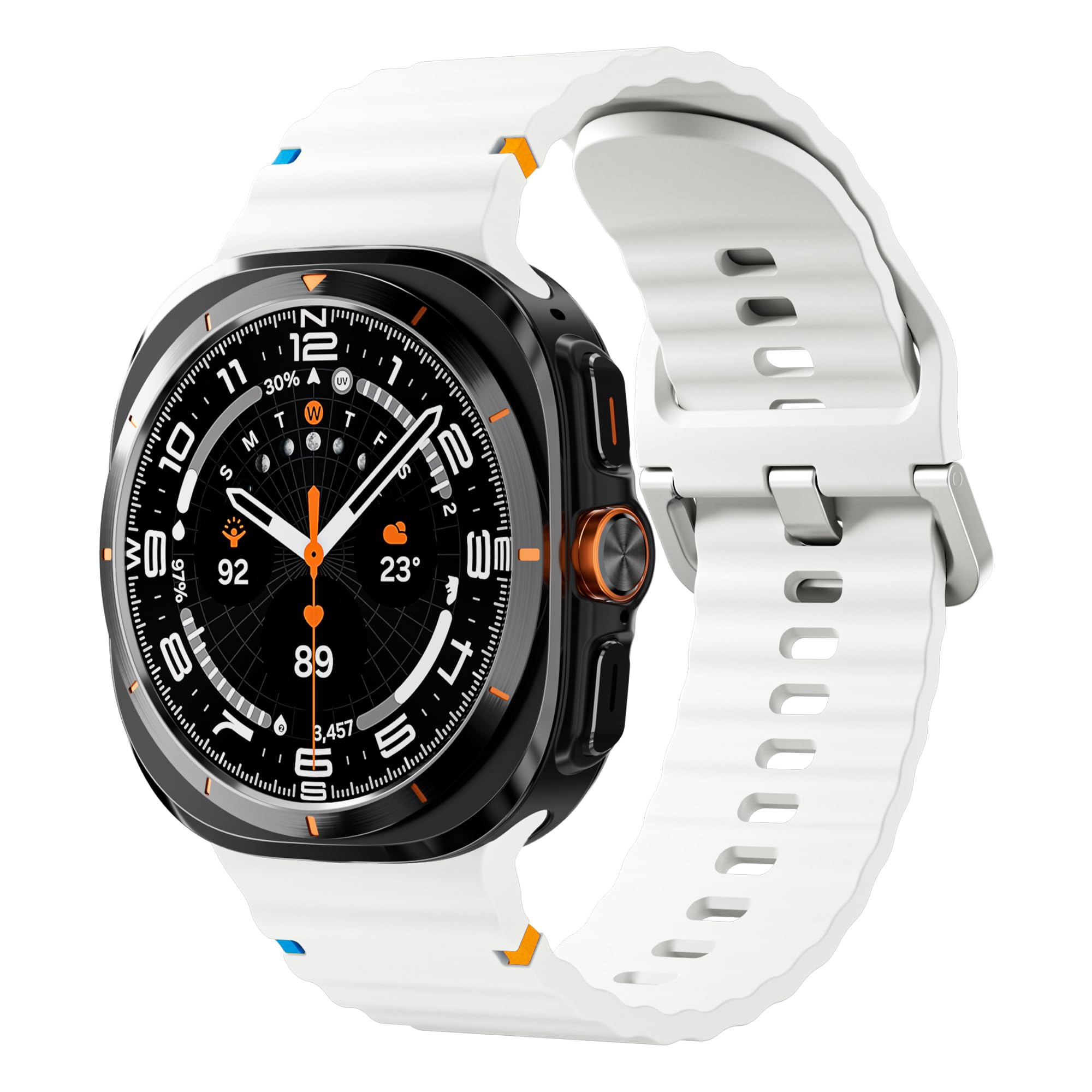 Sport Silicone Band for Samsung Galaxy Watch Ultra Bands 47mm for Men Women, Soft Breathable Waterproof Rubber Replacement Strap for Samsung Galaxy