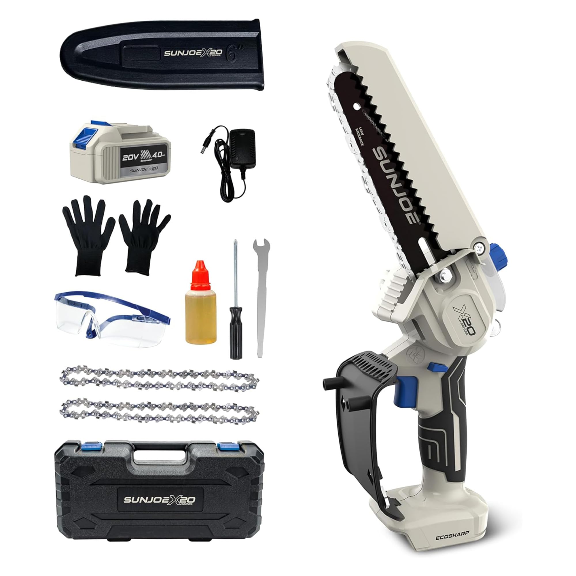 Sun Joe X20-SAW-4A-BLK 6 Inch Chainsaw