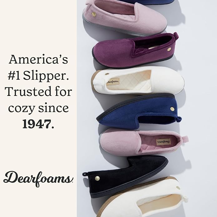 Zapatillas Dearfoams Mujer Memoria Espuma Cierre Trasero miniatura 2