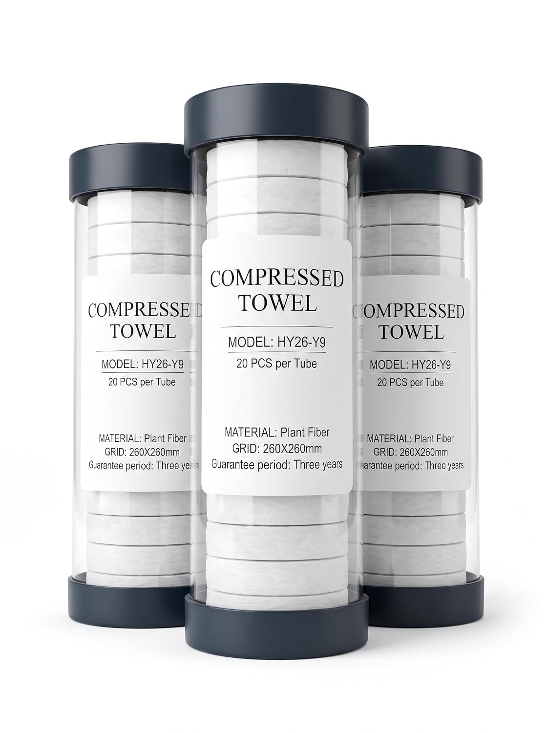 Replacement Pack for Hot Towel Machines, 3-Pack of Compressed Towels 60pcs