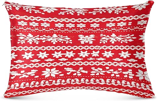 Miniatura 2 de Fundas de almohada decorativas de terciopelo con copos de nieve de Navidad, fundas de almohada suaves para sofá, cama, tamaño Queen, 20 x 30 pulgadas